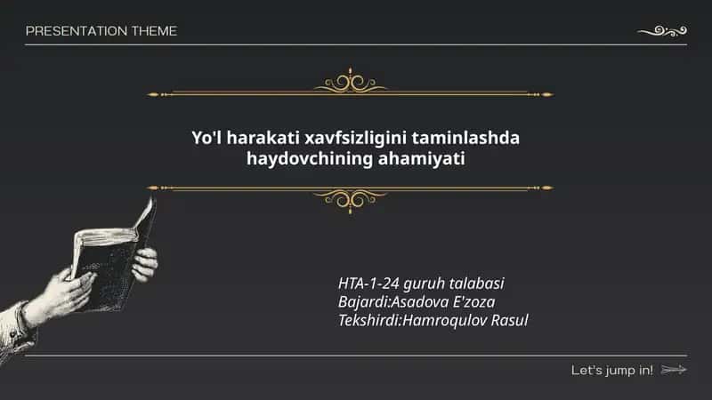 Yo'l harakati xavfsizligini taminlashda haydovchining ahamiyati 1