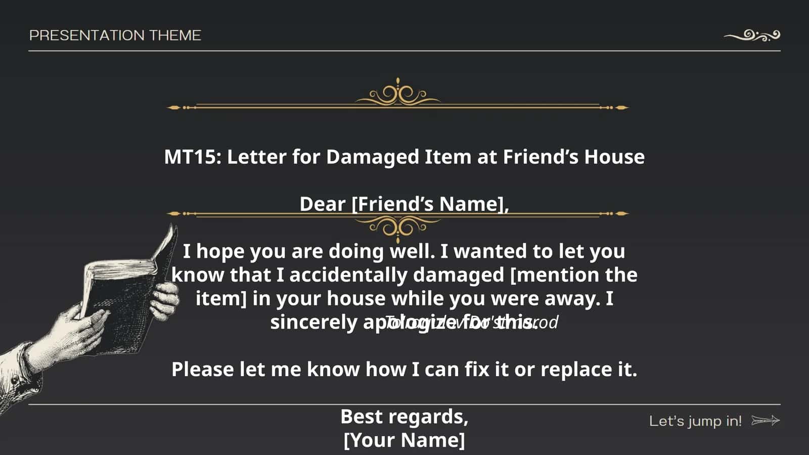 MT15: Damaged Item Letter (Xonadonda Hodisaning xat) 1