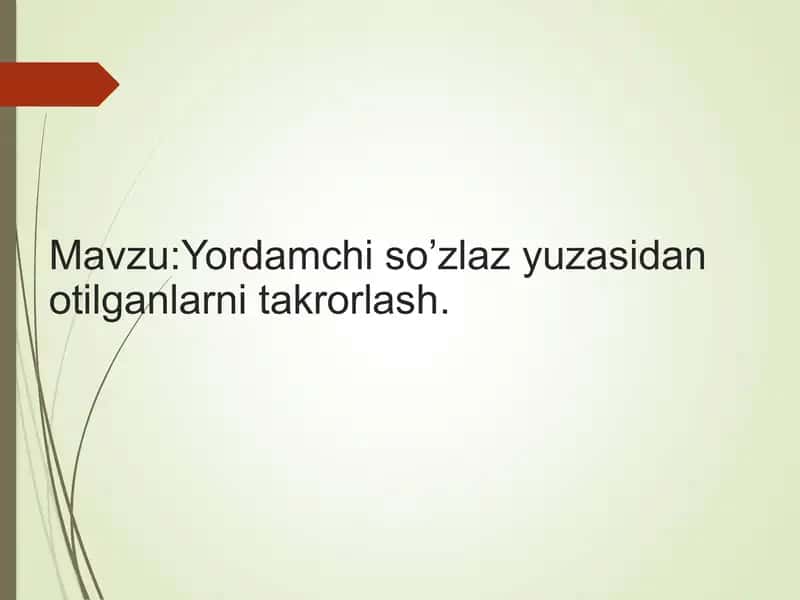 yordamchi so'zlar 1