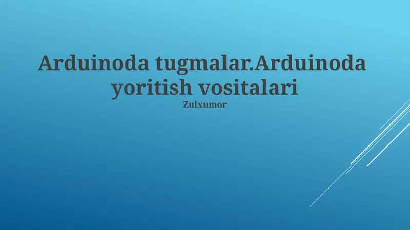 Arduino Yoritish Qurilmalari 1