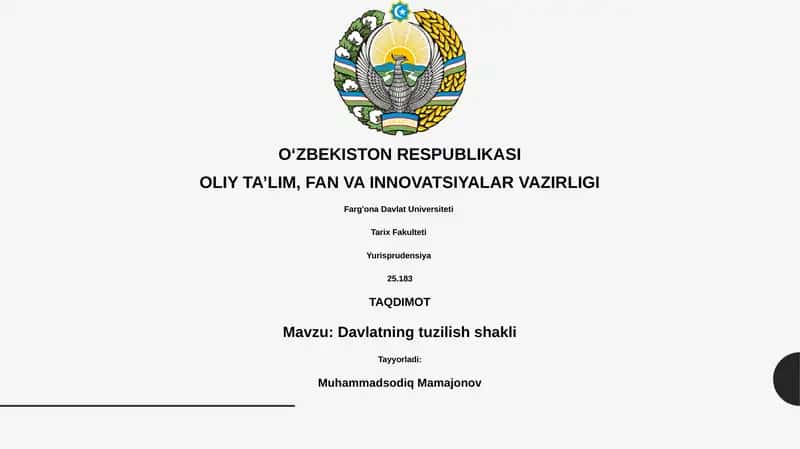 Davlatning tuzilish shakli 1