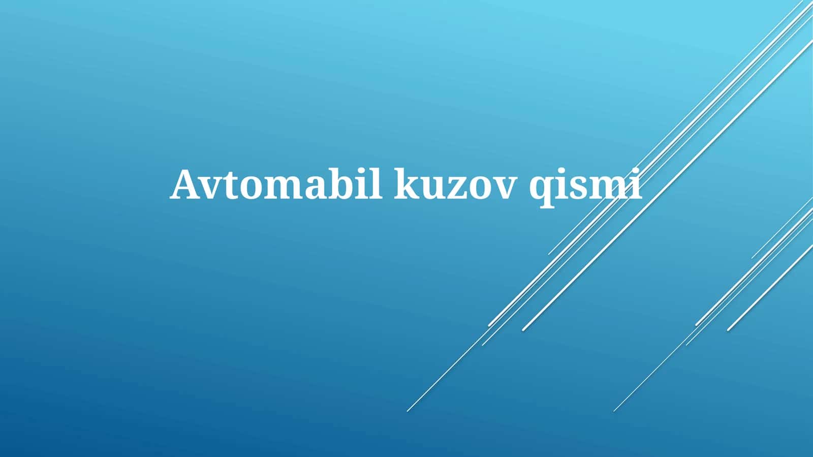 Avtomobilkuzovqismi 1