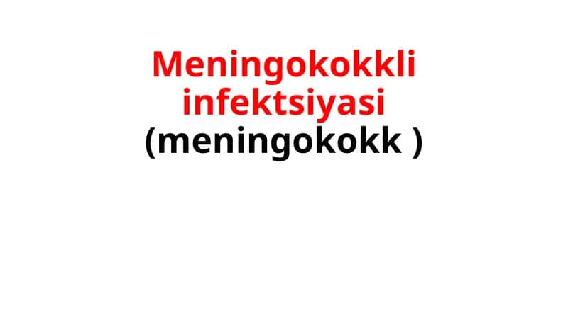 Meningokokkli infektsiyasi (meningokokk ) 1