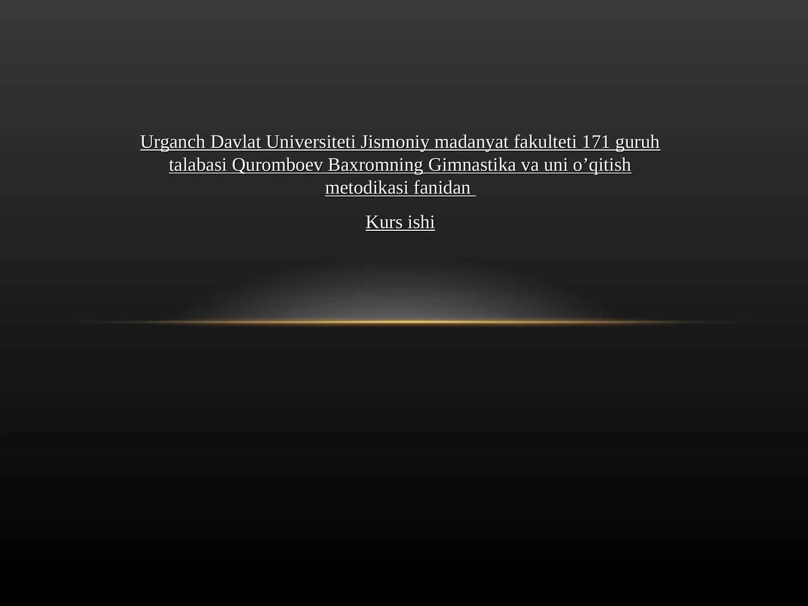 Umumrivojlantiruvchi va maxsus rivojlantiruvchi mashqlar 1
