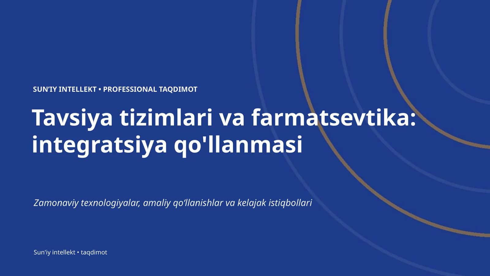 SUNʼIY INTELLEKT • PROFESSIONAL TAQDIMOT 1