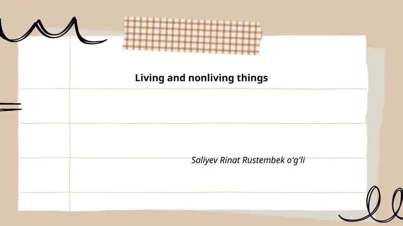 Characteristics of Living Things 1