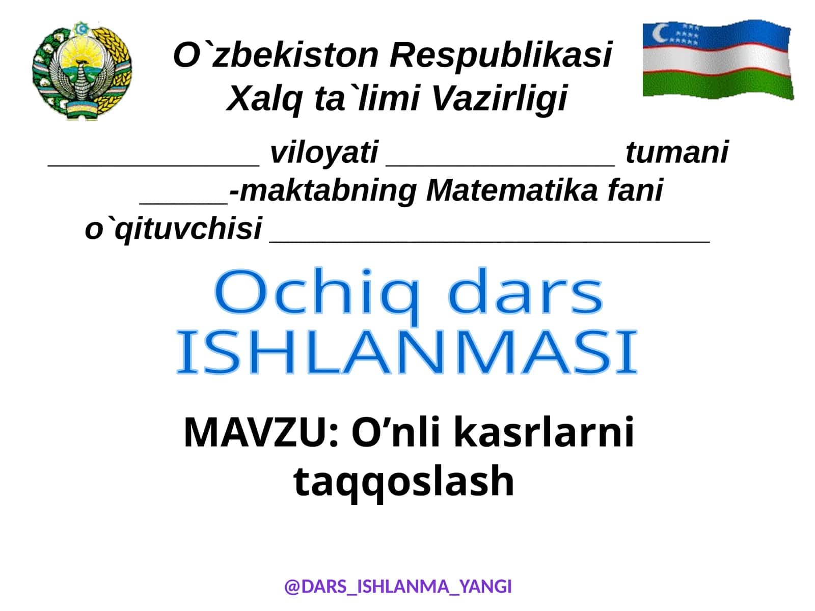 O`nlikasrlarnitaqqoslash 1