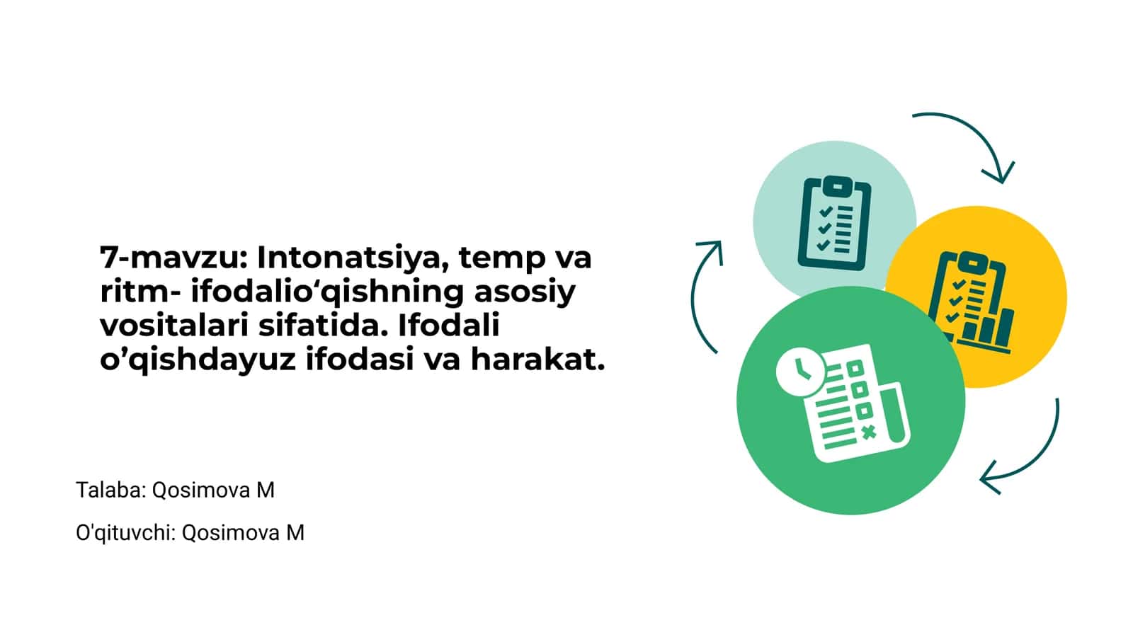 Intonatsiya, temp va ritm ifodalio‘qish 1