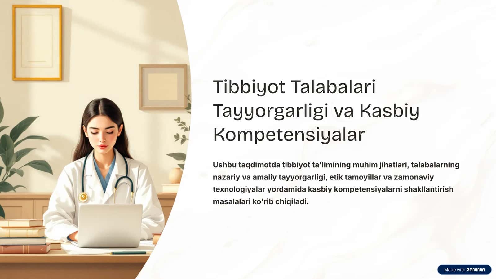 Tibbiyot Talabalari Tayyorgarligi va Kasbiy Kompetensiyalar 1