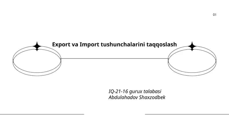 Export va Import tushunchalarini taqqoslash 1