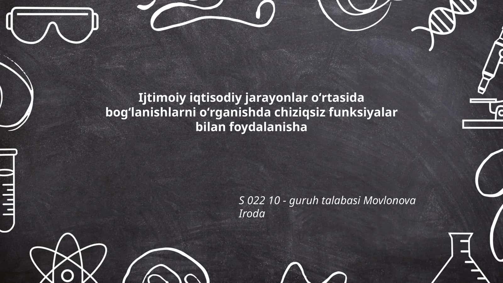 Ijtimoiy-iqtisodiy jarayonlar tahlili 1