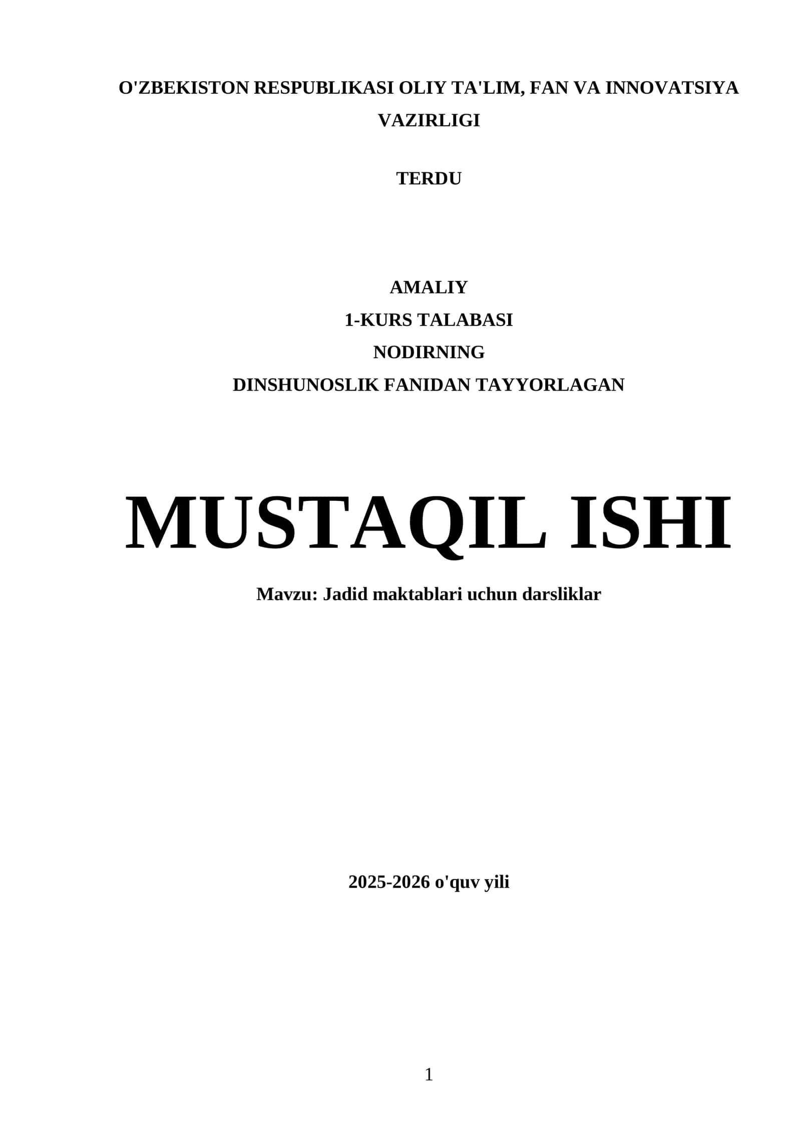 Jadid maktablari uchun darsliklar 1