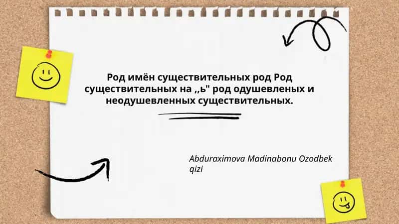 Род имён существительных 1