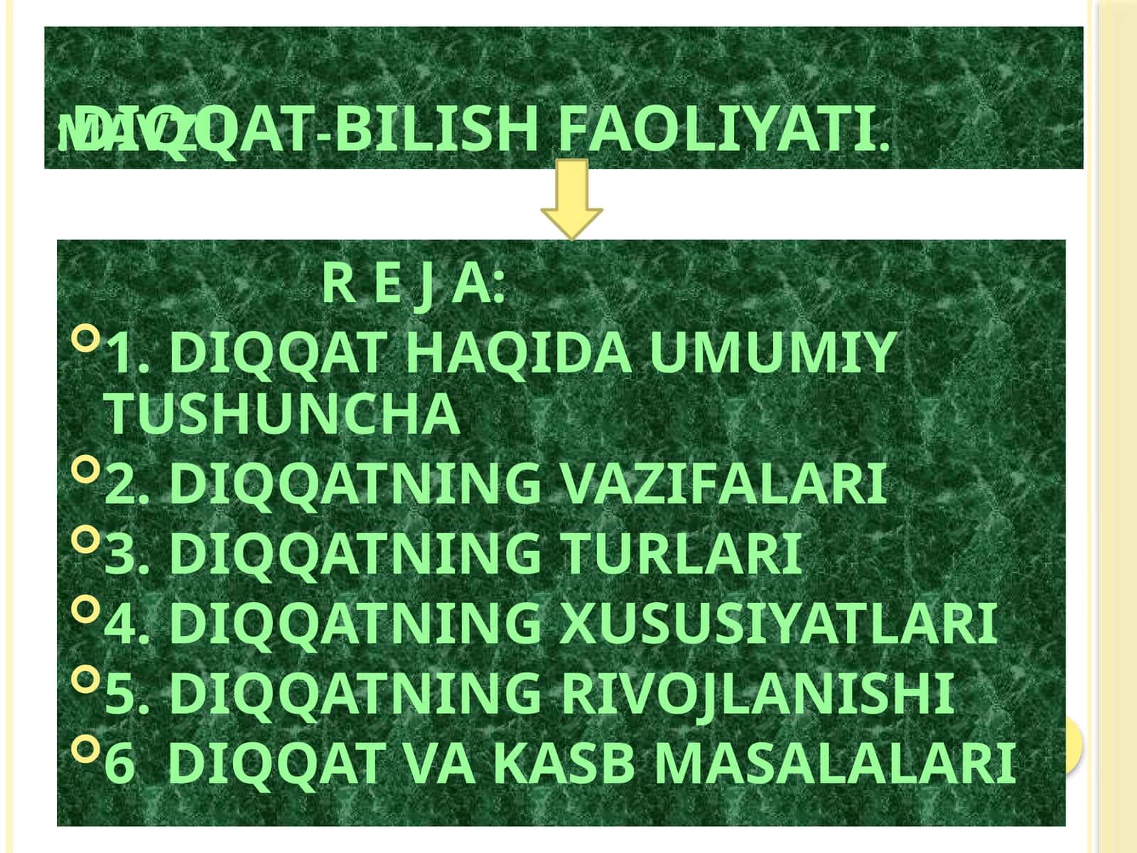 DIQQAT-BILISH FAOLIYATI 1
