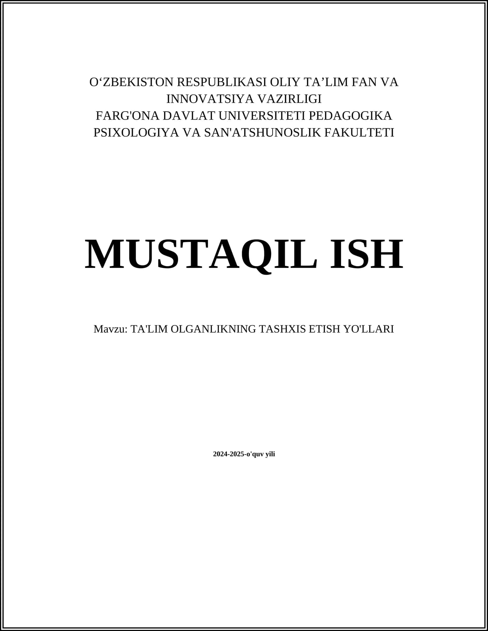 TA'LIM OLGANLIKNING TASHXIS ETISH YO'LLARI 1