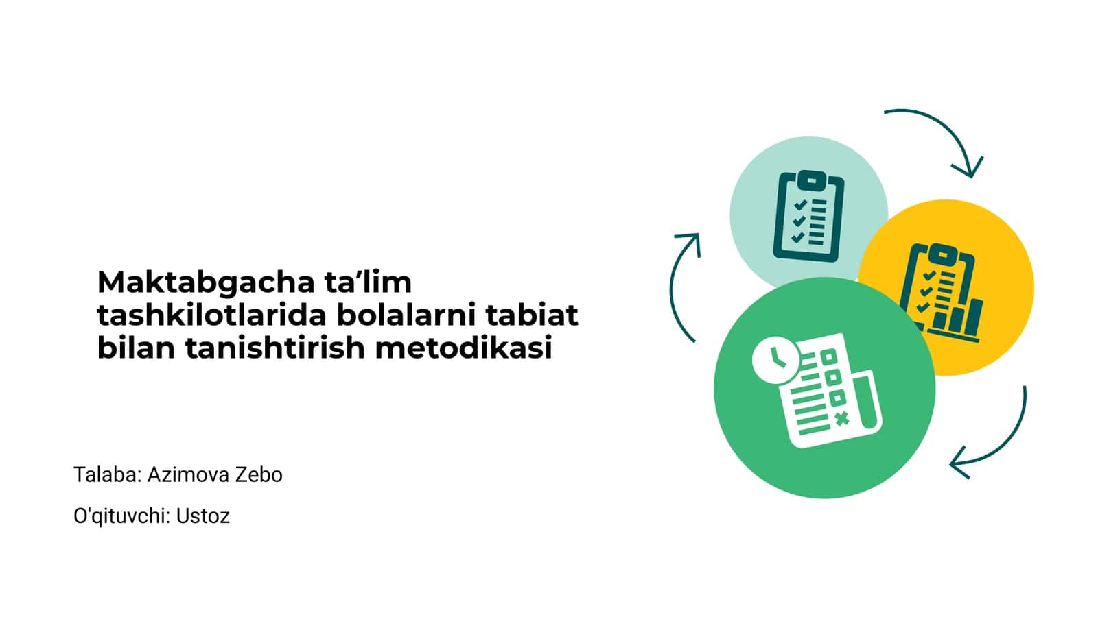 Maktabgacha taʼlim tashkilotlarida bolalarni tabiat bilan tanishtirish metodikasi 1
