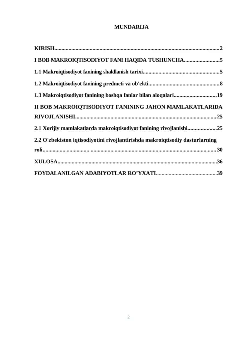 Makroiqtisodiyot fani haqida tushuncha 1
