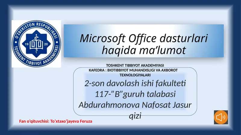 Microsoft Officedasturlari 1