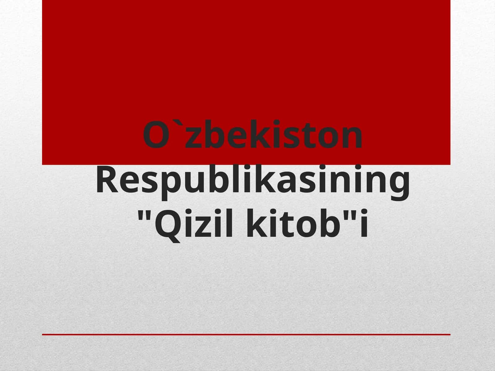 Qizil kitob 1