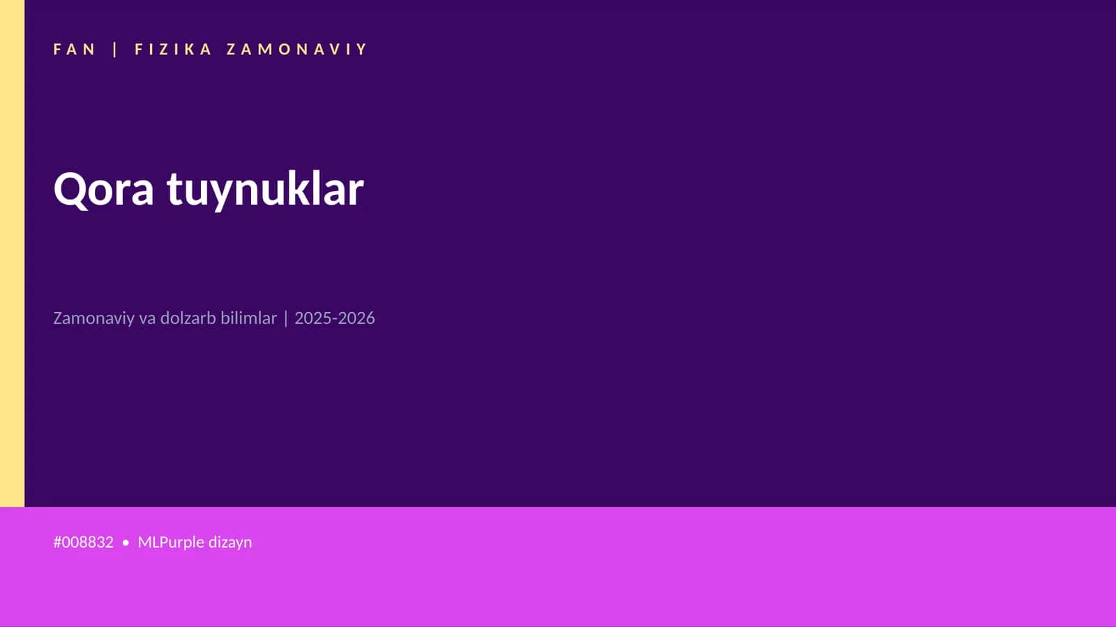 FAN | FIZIKA ZAMONAVIY 1