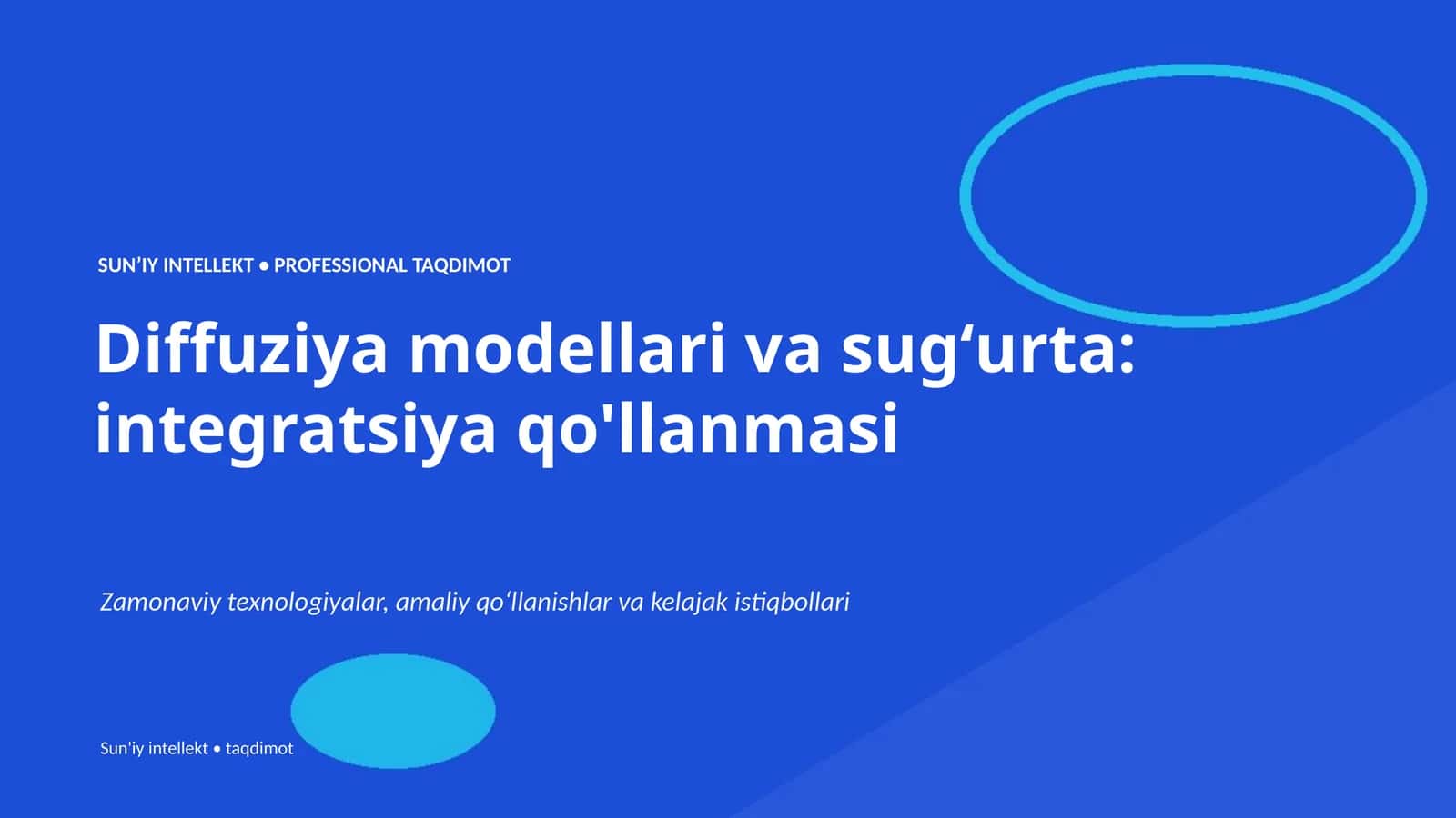 SUNIY INTELLEKT • PROFESSIONAL TAQDIMOT 1