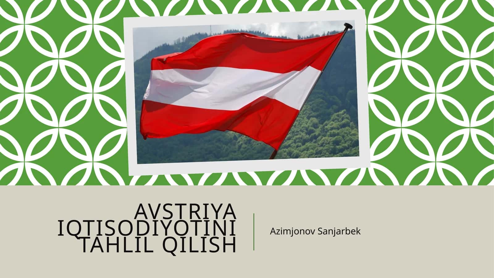 Avstriya iqtisodiyotini tahlil qilish 1