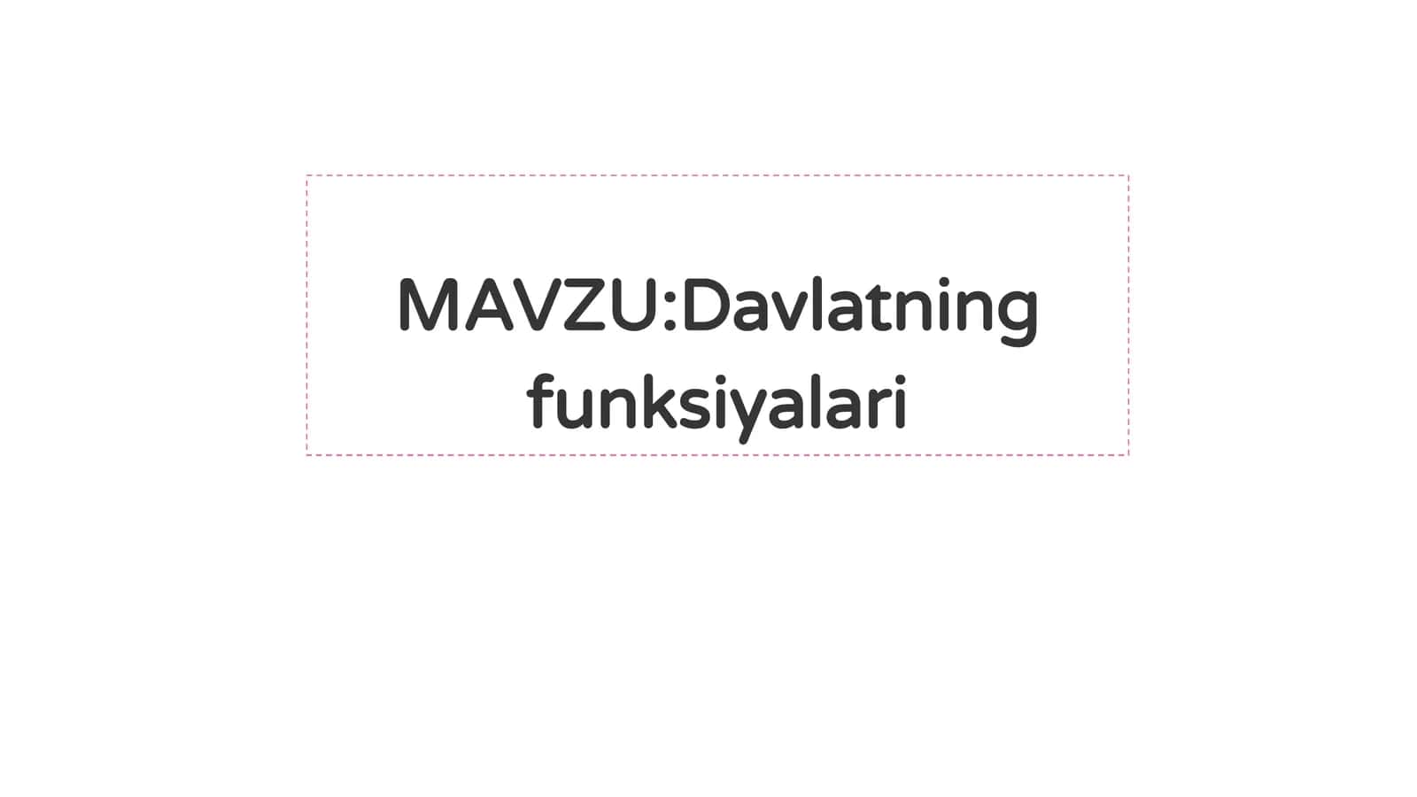 Davlatning funksiyalari 1
