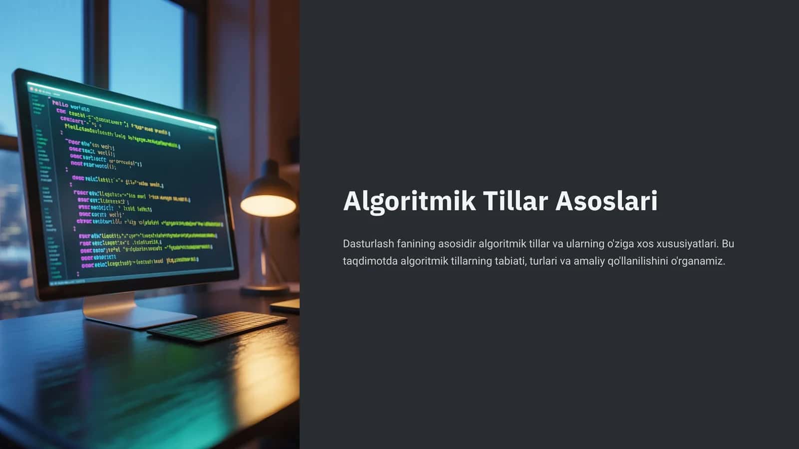 Algoritmik Tillar Asoslari 1