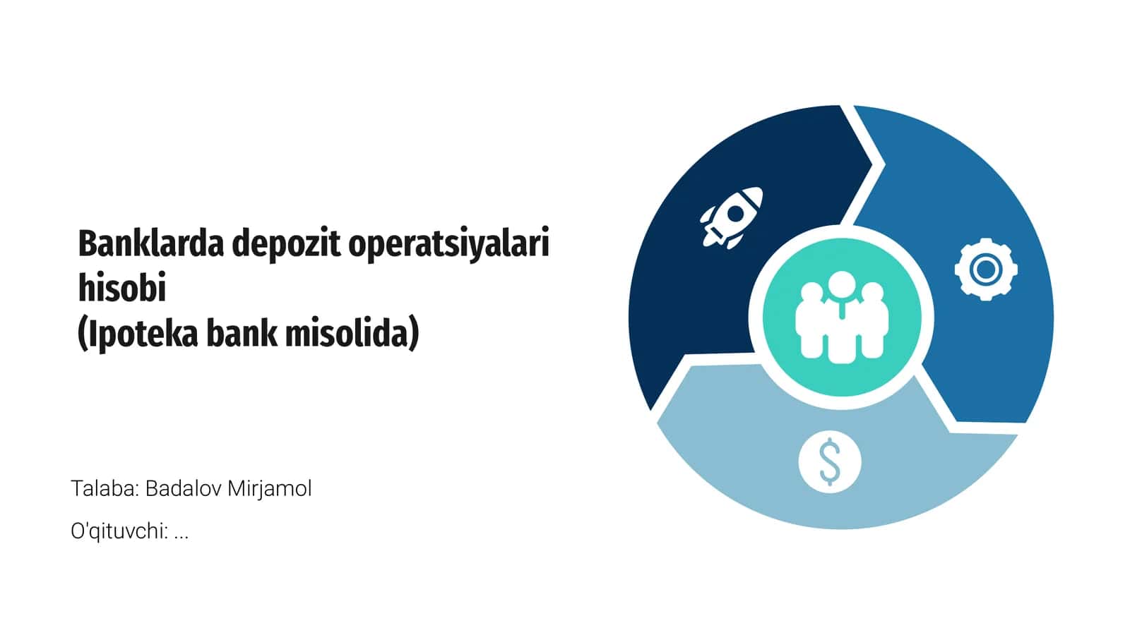 Banklarda depozit operatsiyalari hisobi 1