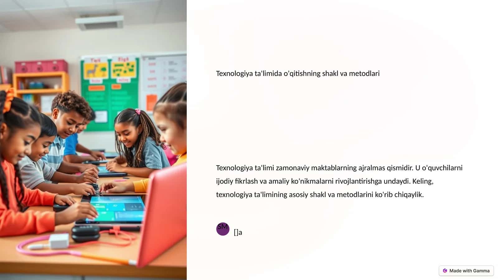 Texnologiya ta'limida o'qitishning shakl va metodlari 1