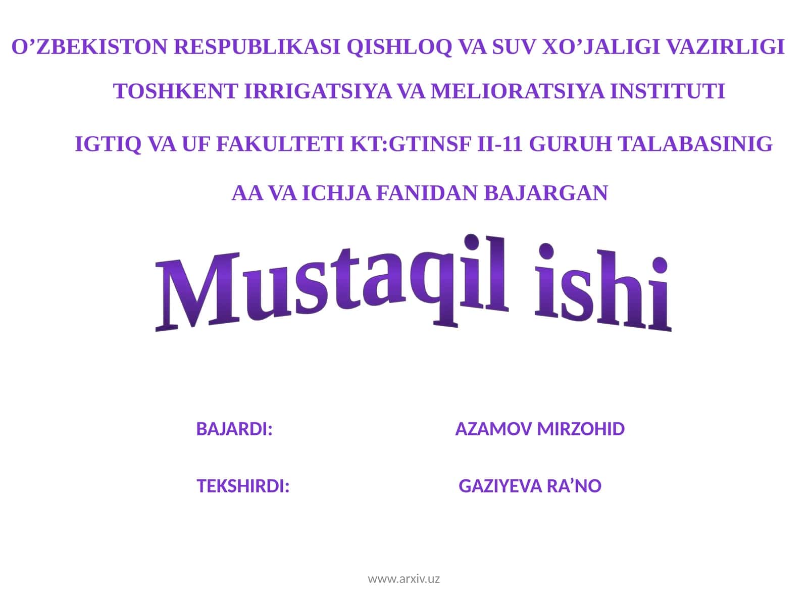 Mexanik suv ko'tarish usullari 1