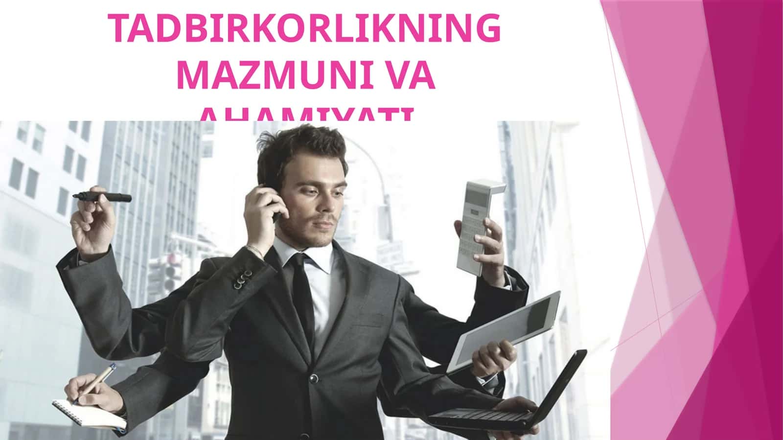 TADBIRKORLIKNING MAZMUNI VAA HAMIYATI 1