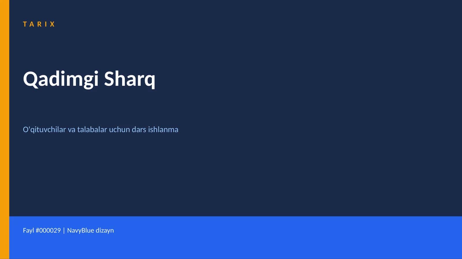 Qadimgi Sharq dars ishlanma 1