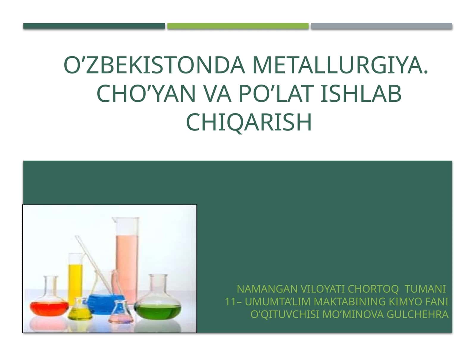 O’zbekistonda metallurgiya.Cho’yan va po’lat ishlab chiqarish 1