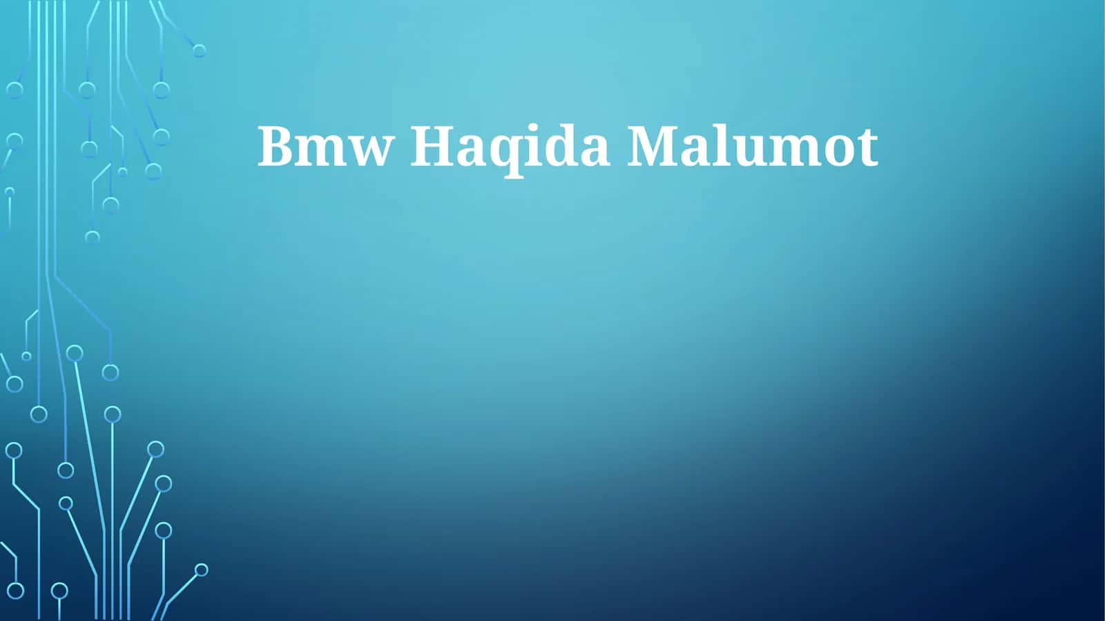 Bmw Haqida Malumot 1