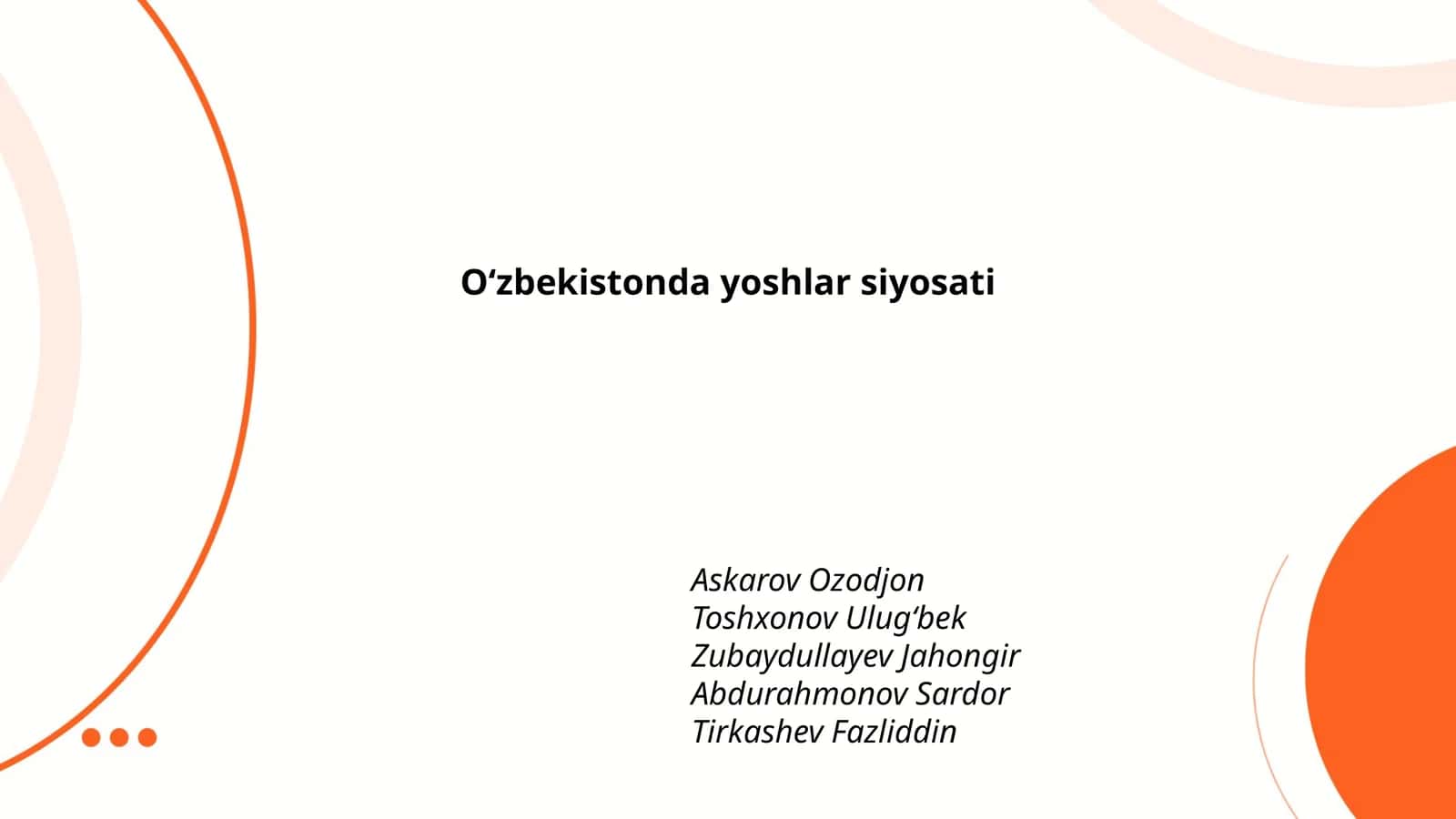 O‘zbekistonda yoshlar siyosati 1