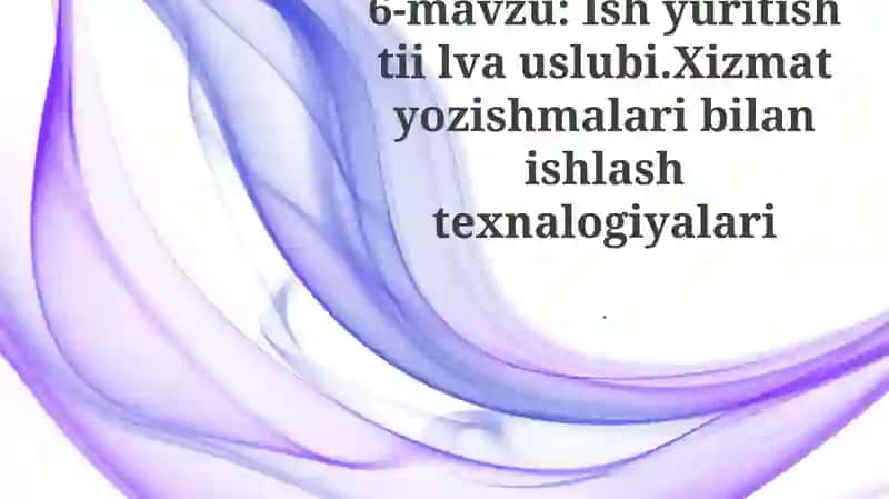 Ish yuritish tii lva uslubi