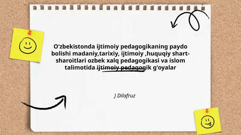 Oʻzbekistonda Ijtimoiy Pedagogika 1