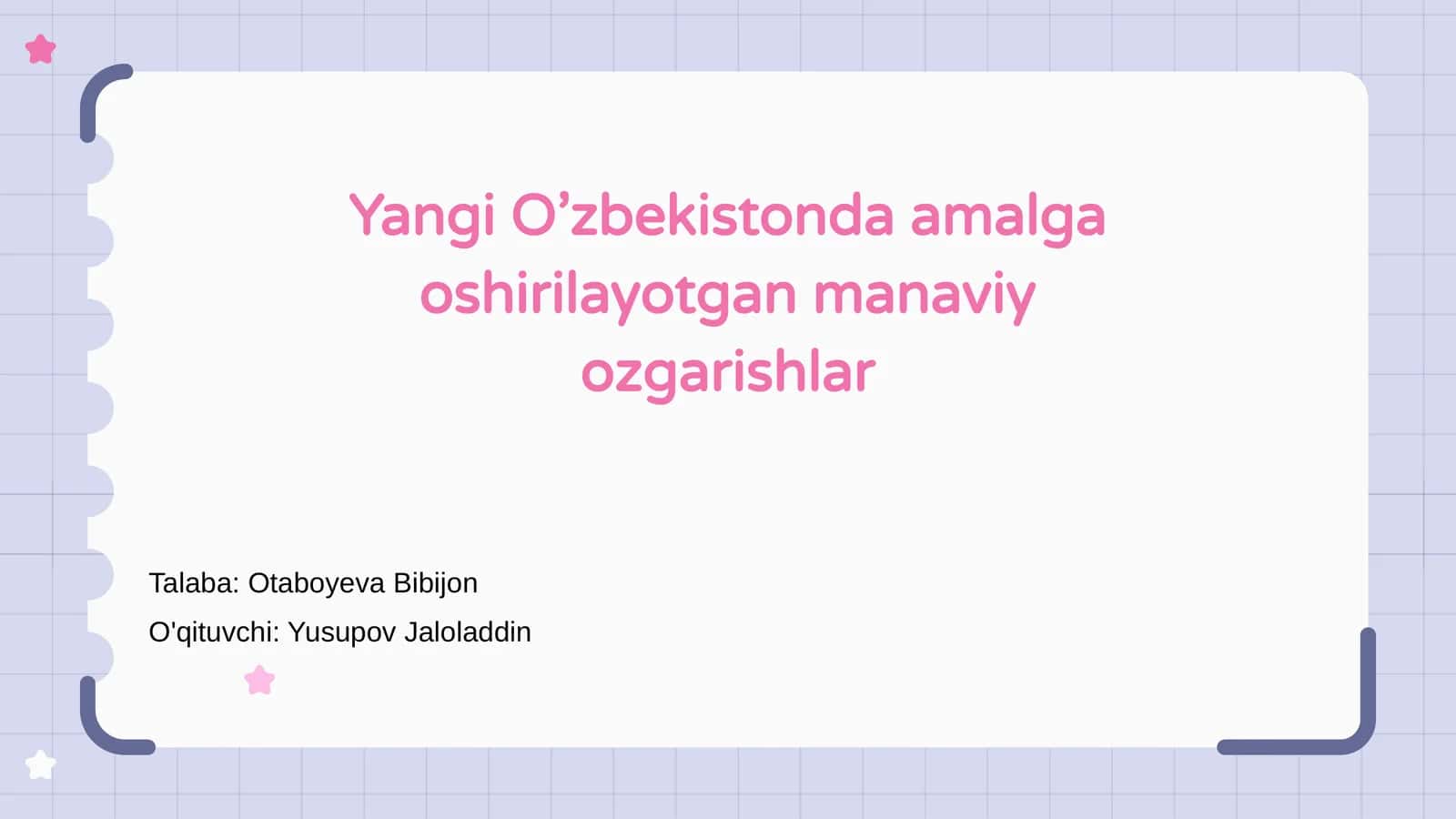 Yangi O’zbekistonda amalga oshirilayotgan manaviy ozgarishlar 1