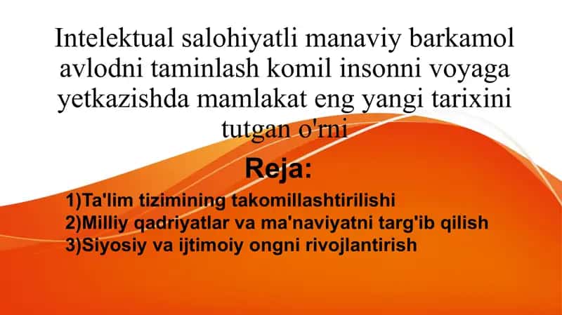 Milliy qadriyatlar va ma'naviyatni targ'ib qilish 1