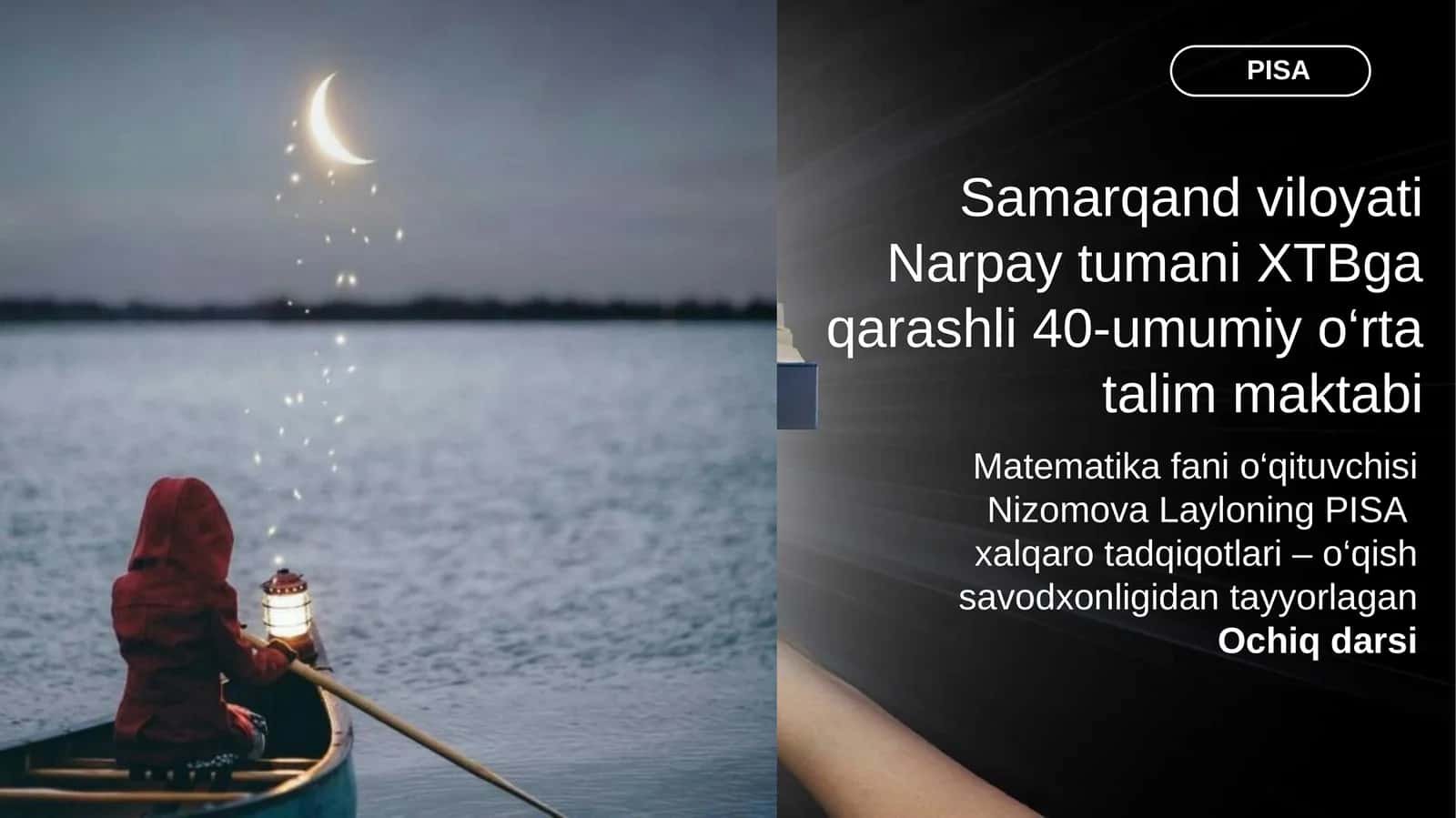Matn va uni ustida ishlash bo'yicha PISA topshiriqlari 1