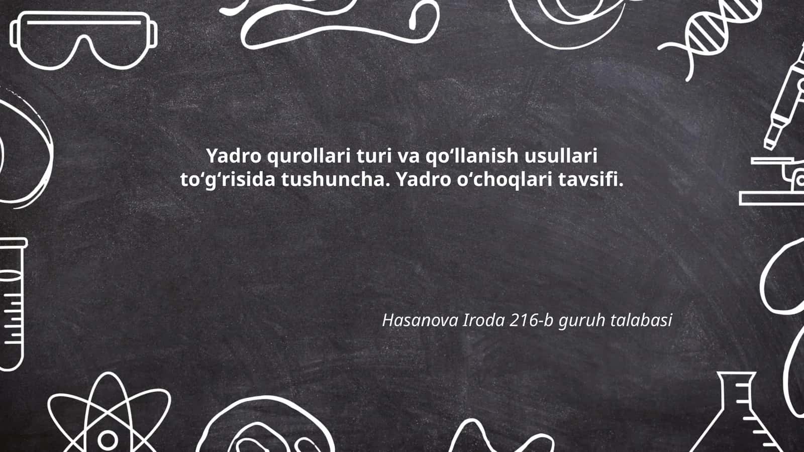 Yadro qurollari turi va qoʻllanish usullari 1