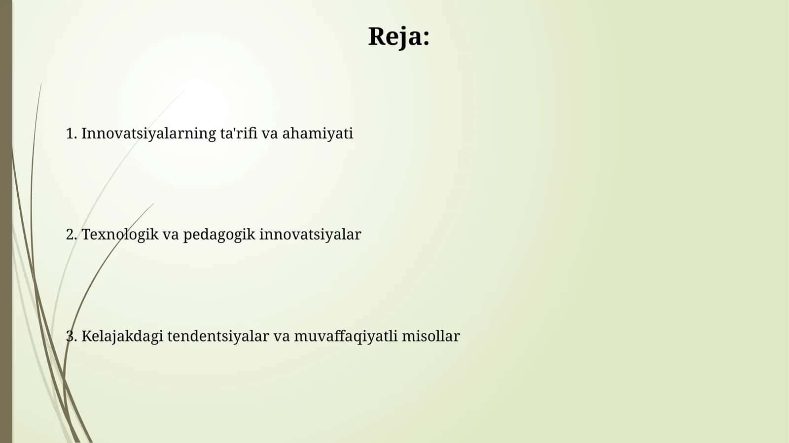 Innovatsiyalarning ta'rifi va ahamiyati 1