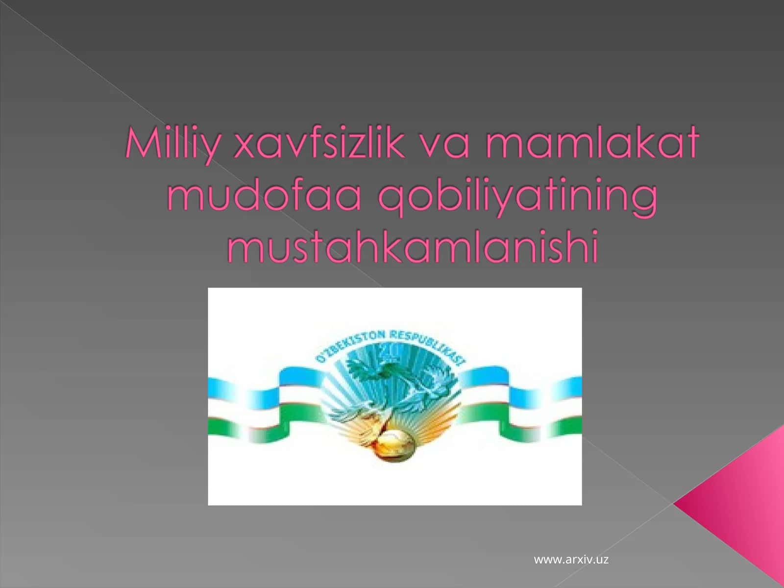 O`zbekiston Qurolli kuchlari – xavfsizlikning tayanchi 1