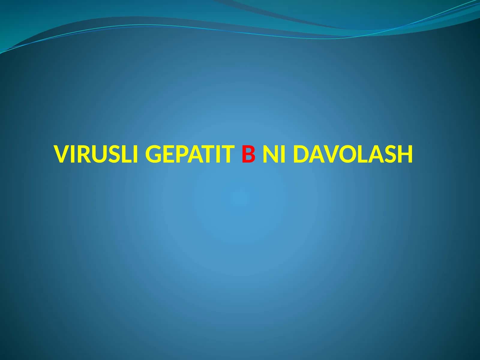 Virusli gepatitbni davolash 1