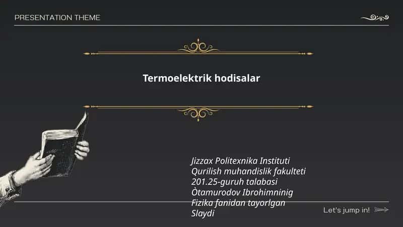 Termoelektrik hodisalar 1