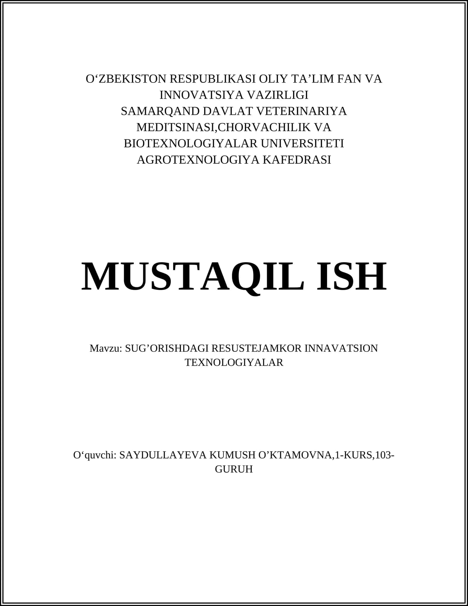 SUG’ORISHDAGI RESUSTEJAMKOR INNAVATSION TEXNOLOGIYALAR 1