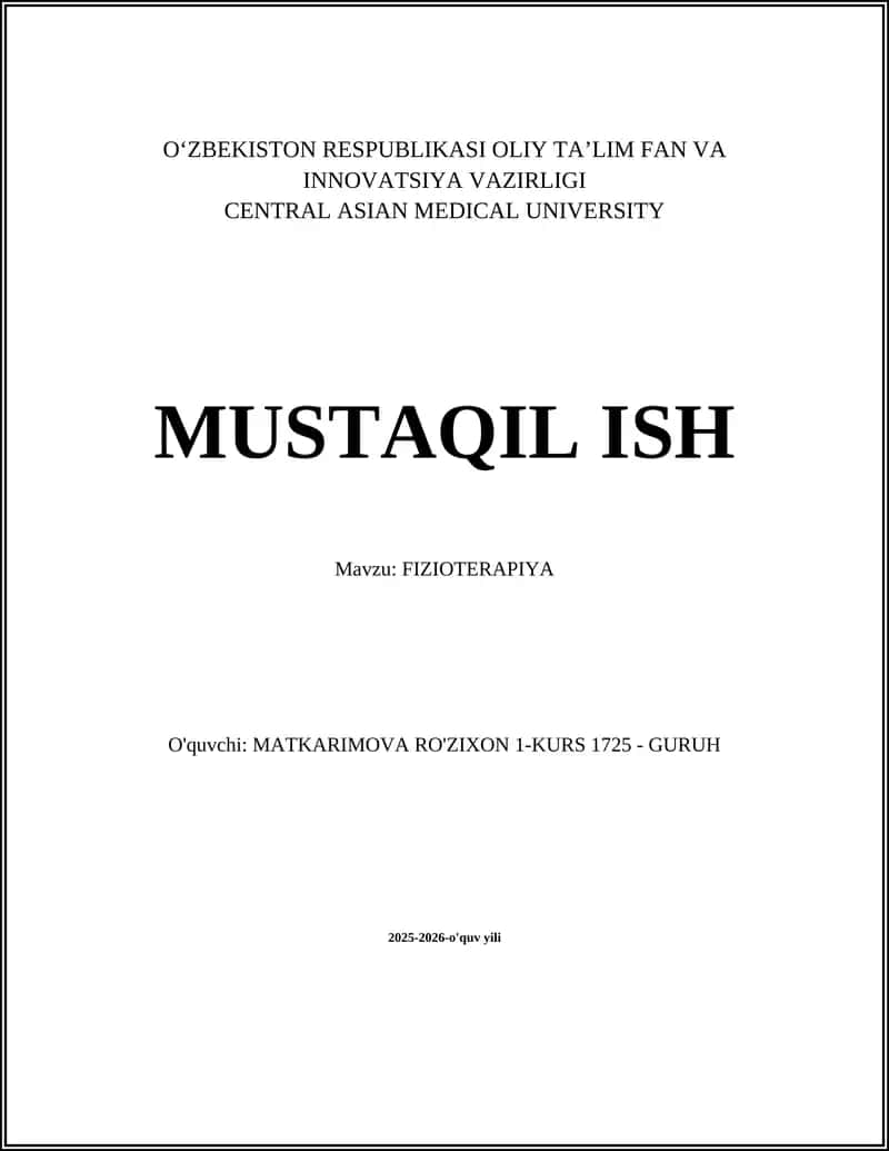 FIZIOTERAPIYA 1