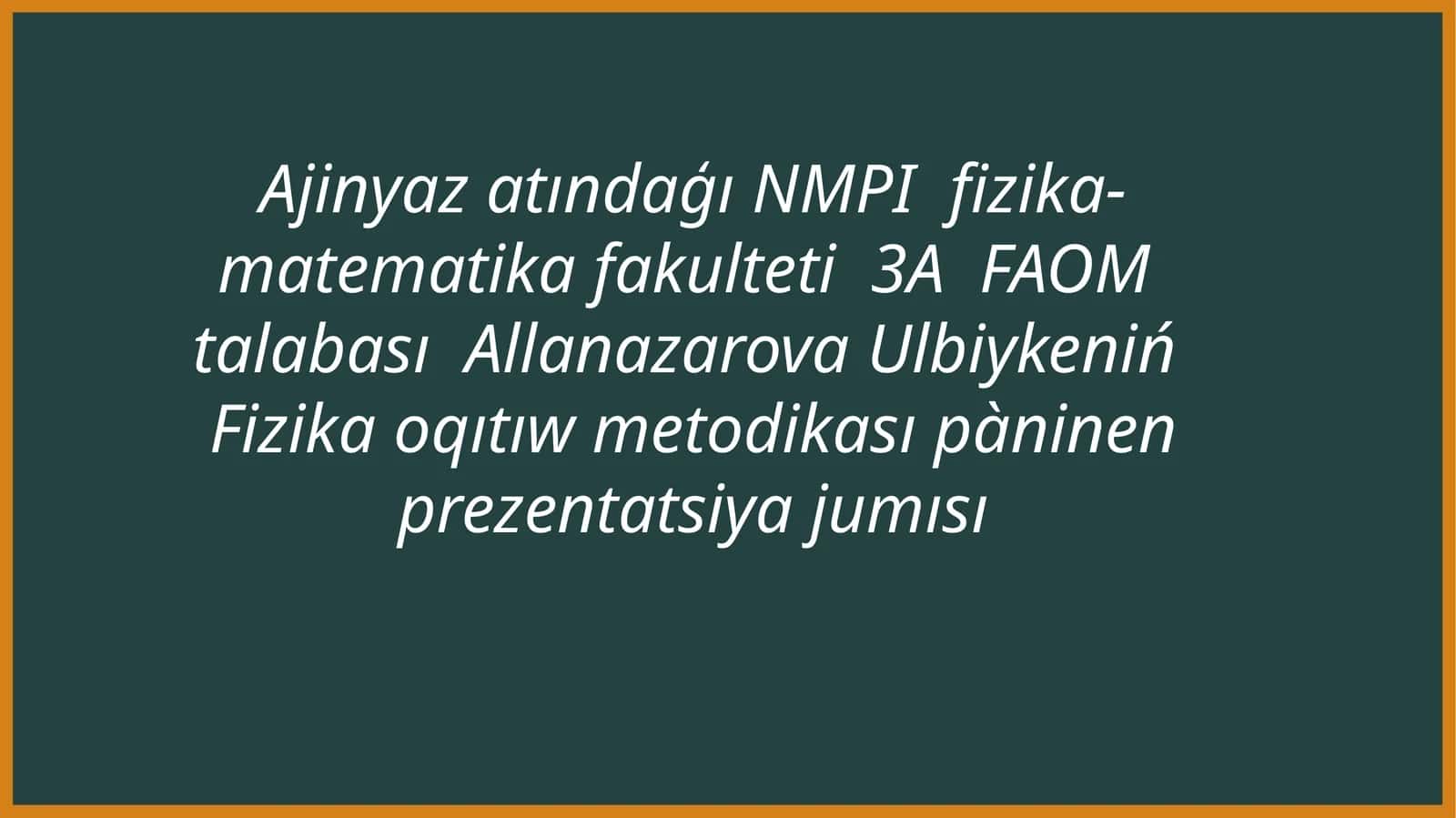 PISA Xalqaraliq bahalaw sisteması 1