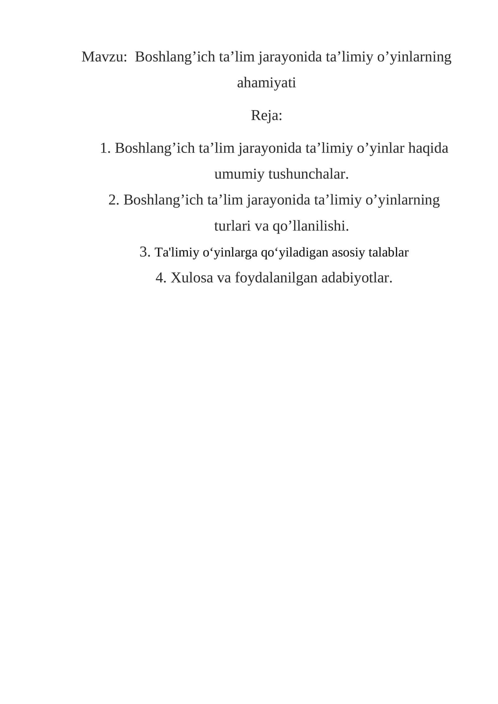 Boshlang’ich ta’lim jarayonida ta’limiy o’yinlarning ahamiyati 1